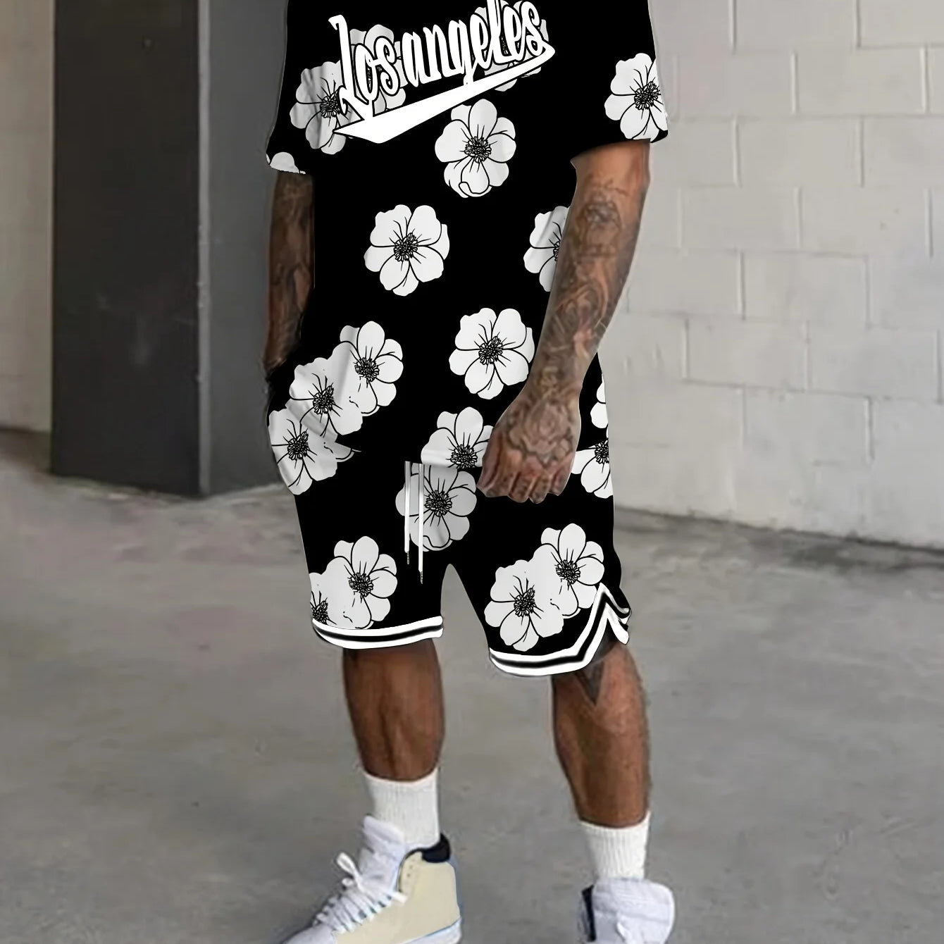 Men's 3D Print Casual Set Two Piece Outfits