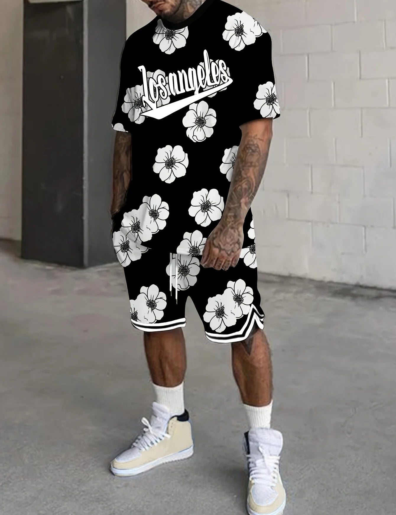 Men's 3D Print Casual Set Two Piece Outfits