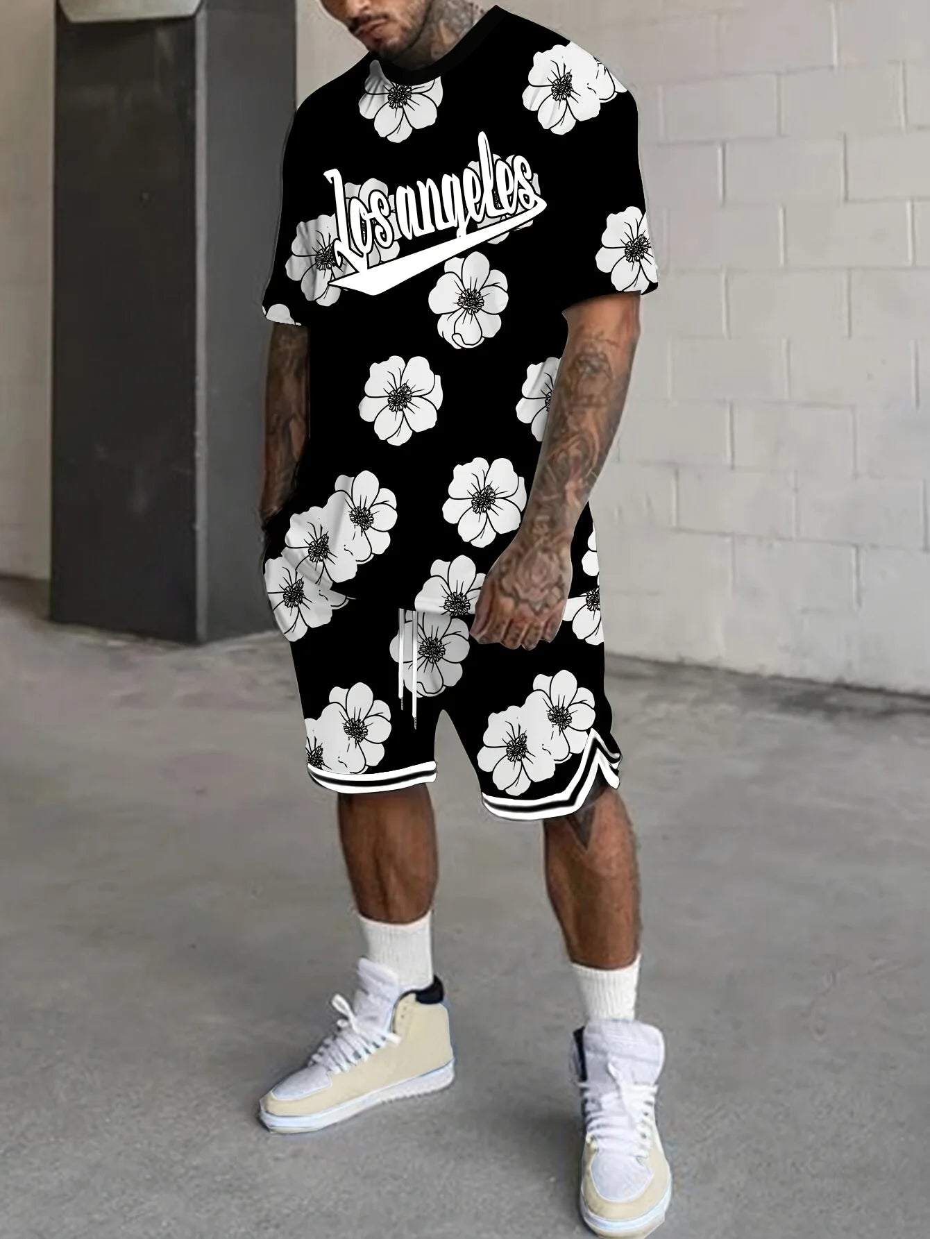 Men's 3D Print Casual Set Two Piece Outfits