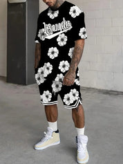 Men's 3D Print Casual Set Two Piece Outfits