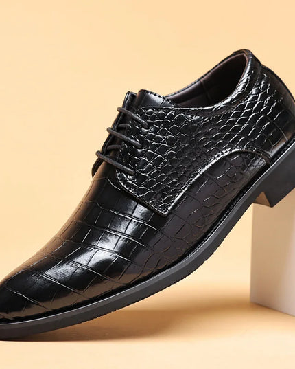 Lauren™ - Stylish Crocodile Pattern Leather Shoes Shoes