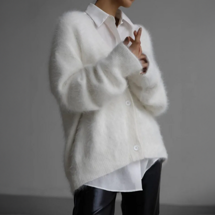 HAILEY | COMFORTABLE CARDIGAN White Blazer
