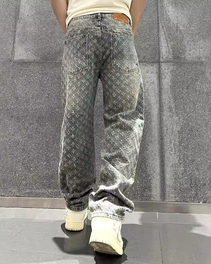 Premium Jacquard Denim Jeans Pants