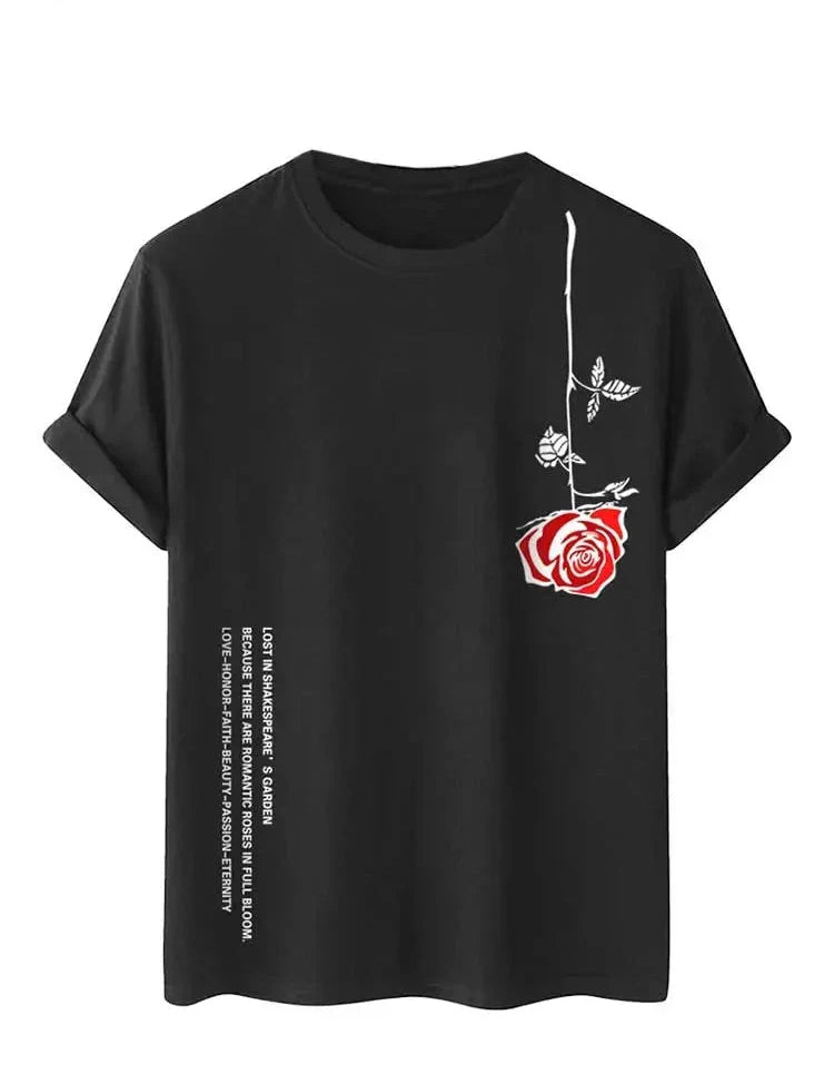 Shakespeare’s Rose T-Shirt Black T-Shirts