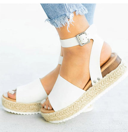 Comfortable Wedge Sandals White Wedge Sandals