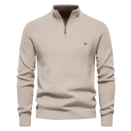 Max | Stylish Zip-Up Sweater Beige