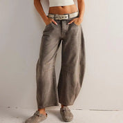 Parisian Muse Wide Leg Jeans Camel