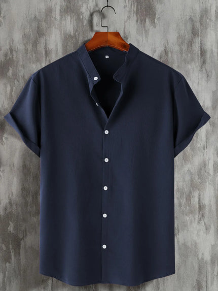 Owen™ | Casual Beach Shirt Navy blue