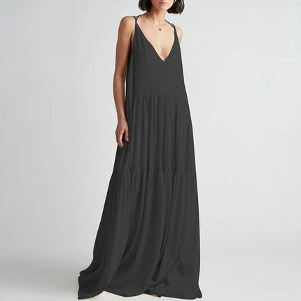 Leilani™ | Breezy Sun-Protective Maxi Dress Black Dresses