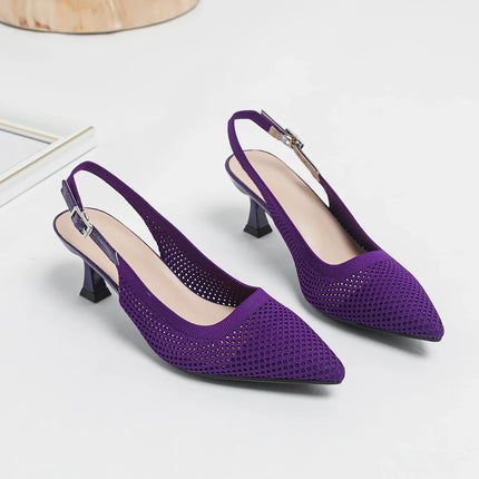 Maya | Elegant and Comfortable Mid-Heel Shoes Lavender Shoes & Sandals