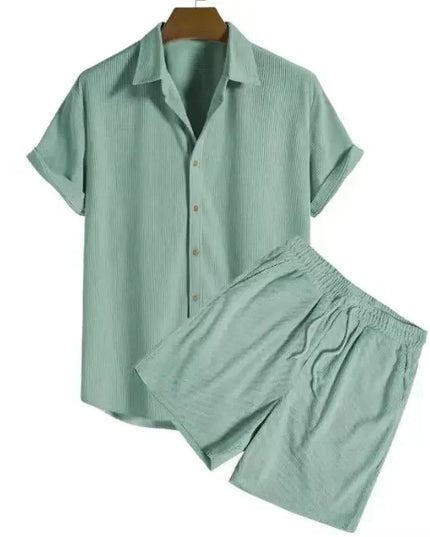 Andre™ | Casual Corduroy Set for Men Blue Green