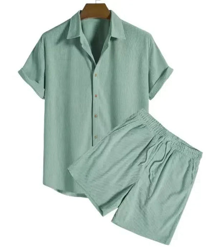 Andre™ | Casual Corduroy Set for Men Blue Green