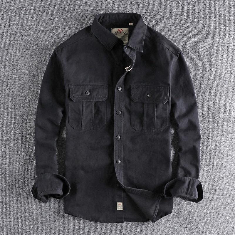 Archie | Classic Worker Shirt Black Shirt