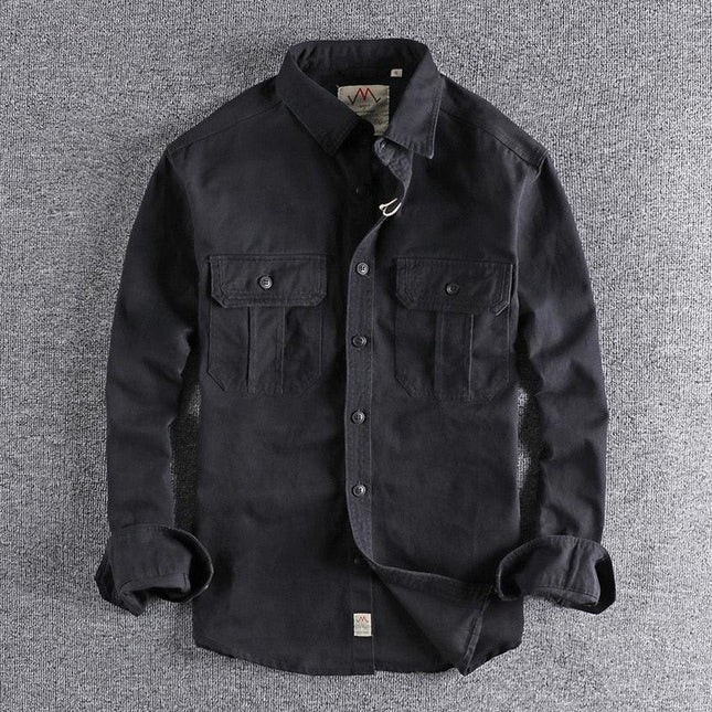 Archie | Classic Worker Shirt Black Shirt
