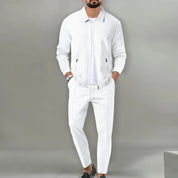 Stephen™ | Soft Waffle Casual Outerwear Set White
