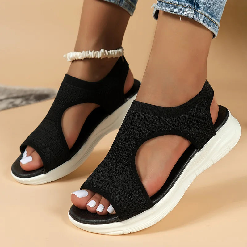 Grace | Open Toe Orthopedic Sandals Black Shoes & Sandals