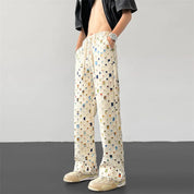 Mosaic - Straight Fit Pants White Pants
