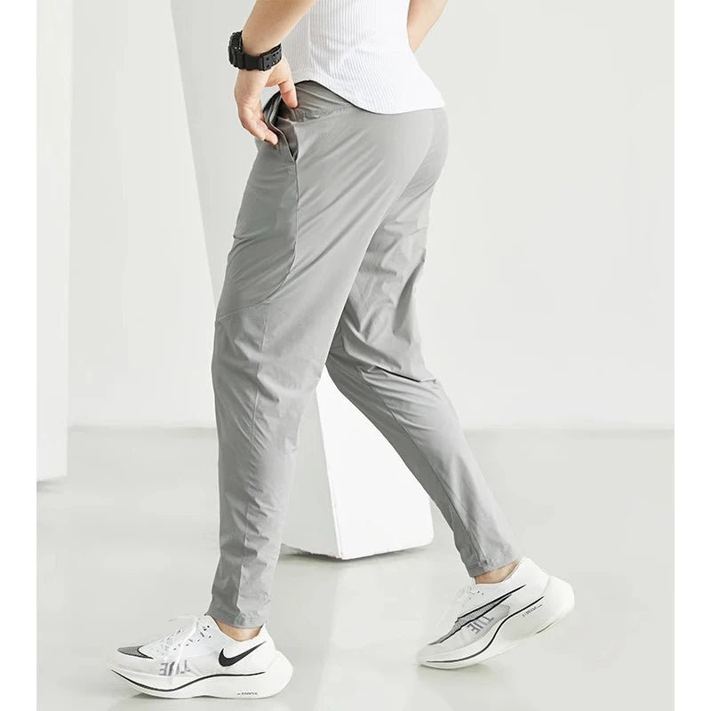 Men’s Quick-Dry Running Jogger Pants Light Gray Men Pants