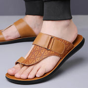 Ashmere Leather Sandals – Textured Premium Leather Slides Sandals