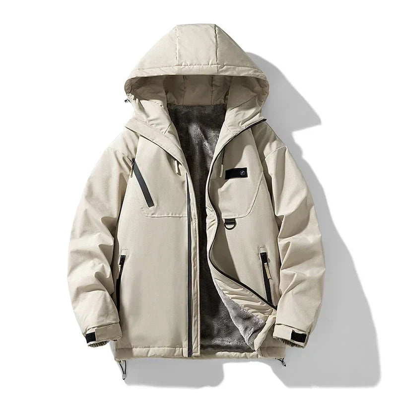 Windproof Comfort Fleece Beige Jackets