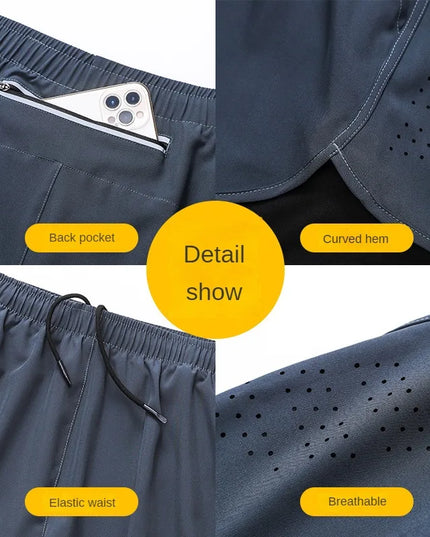 Men's 2-in-1 Quick-Dry Running Shorts with Phone Pocket Shorts