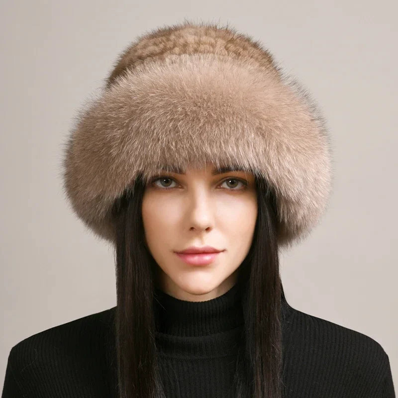 Siberian Aurora Knitted Mink Fur Hat – Luxurious & Timeless Warmth Hats