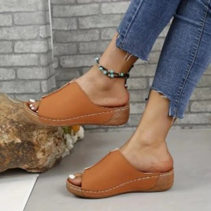 Verena™ | Lightweight Travel Slip-on Sandals Khaki Shoes & Sandals