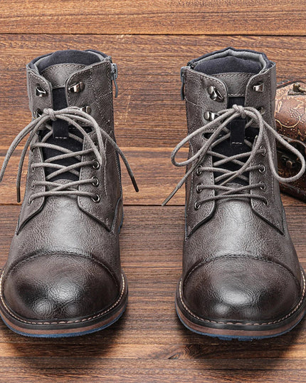 Frontier Leather Boots Durable Comfort Non Slip Sole for Men Boots