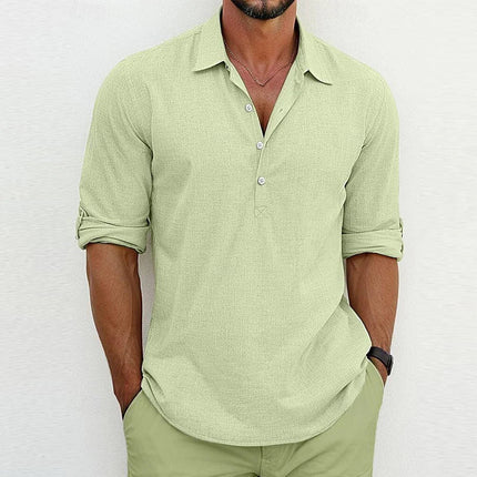 Colin™ | Summer Breeze Cotton Shirt Light Green