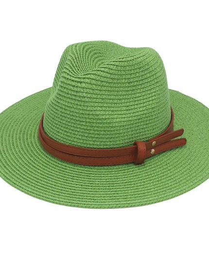 Breathable Straw Panama Sun Hat Green Hats
