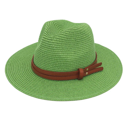 Breathable Straw Panama Sun Hat Green Hats