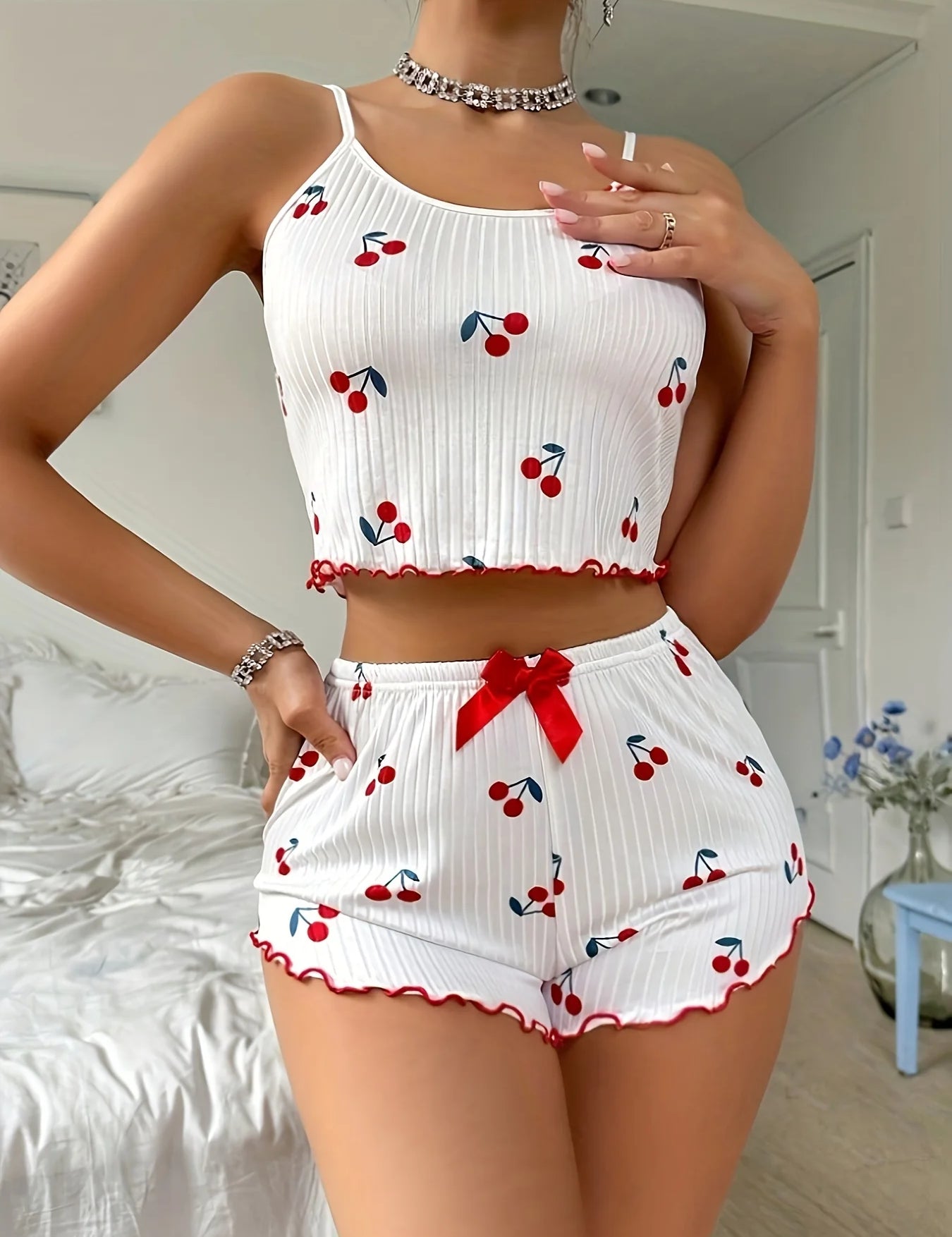 Women’s Chary-Print Pajama Set Women's Tops