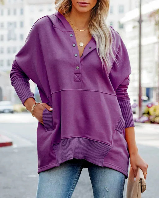 Saffron | Cozy hoodie Purple Shirts & Tops