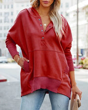 Saffron | Cozy hoodie Red Shirts & Tops