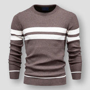 Alex | Striped Knitted Sweater Brown