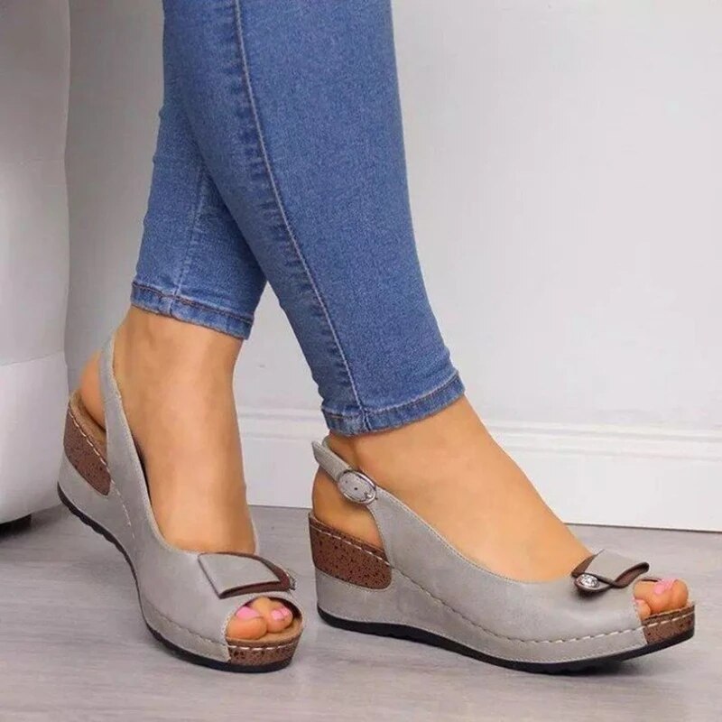 Ella- Orthopedic Sandals With Superior Support Grey Sandals