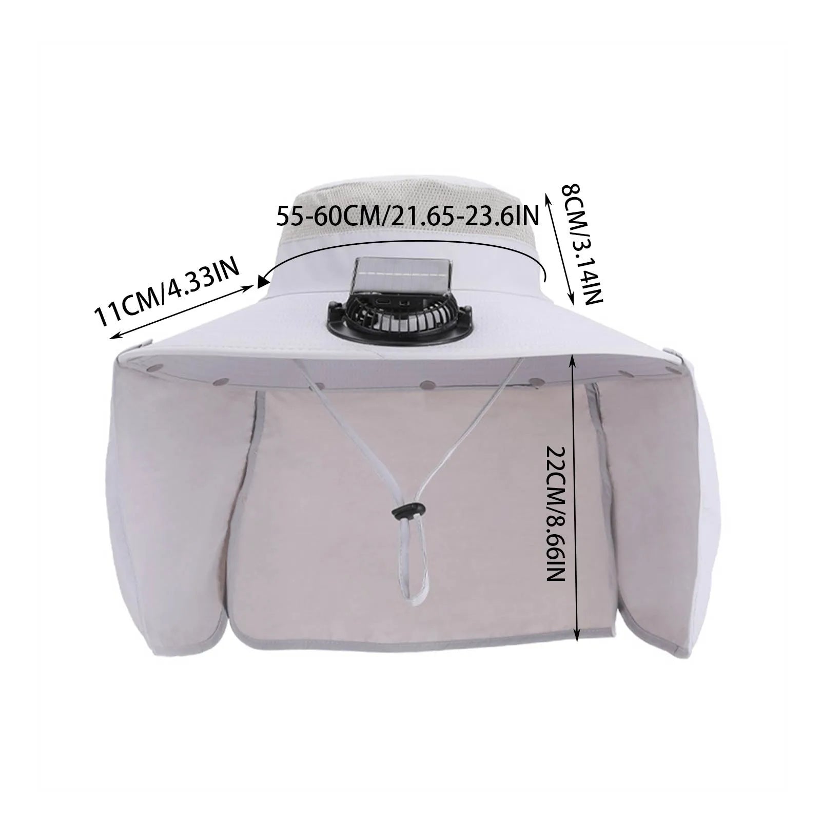 Solar-Powered Cooling Fan Hat Hats
