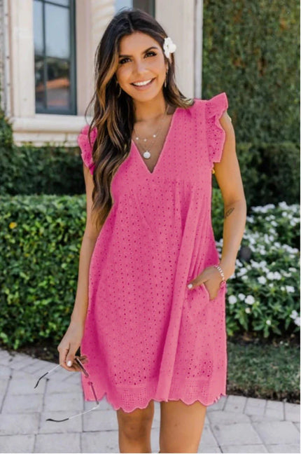Divine™ | Luxury Lace Romper Dress Rose Dresses