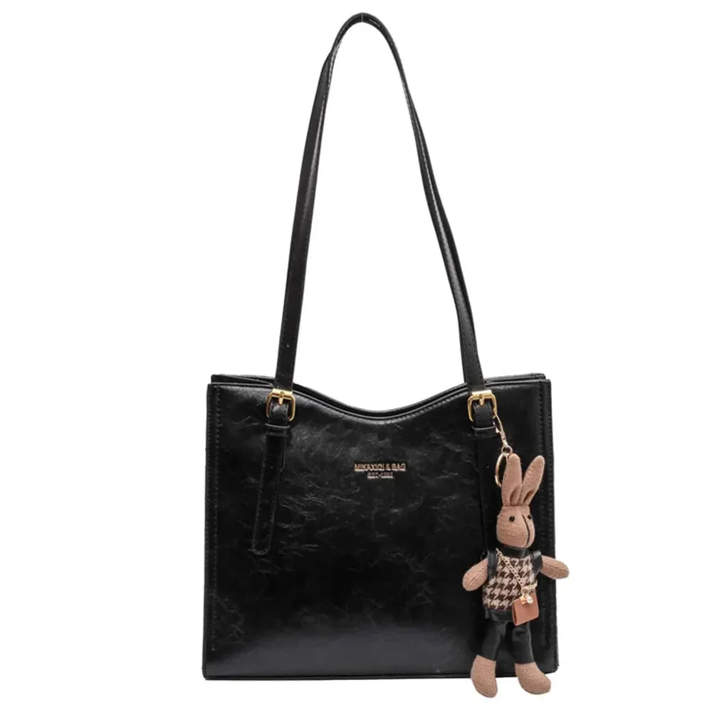 Fina™ | Versatile PU Leather Lady Handbags Black Bag