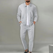 Stephen™ | Soft Waffle Casual Outerwear Set Gray