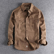 Archie | Classic Worker Shirt Khaki Shirt