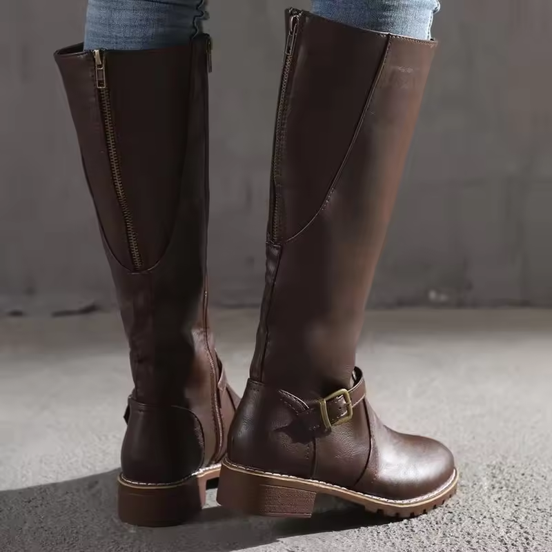 Women Leather Knee High Boots Boots