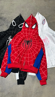 Y2K Spider Print Hooded Hoodie – Hip-Hop Style Men's Hoodie
