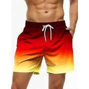 Men's Gradient Color Block Swim Trunks - OKOHOKO™ FASHION