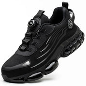 Bryce™ | Rotary Button Safety Trainer Shoes for Men Black Shoes