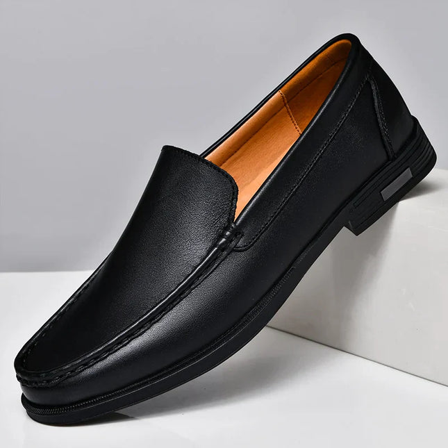 VERONA LEATHER LOAFERS Midnight Black
