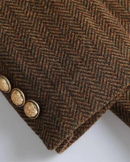 Vintage Wool Blazer with Belt Blazer