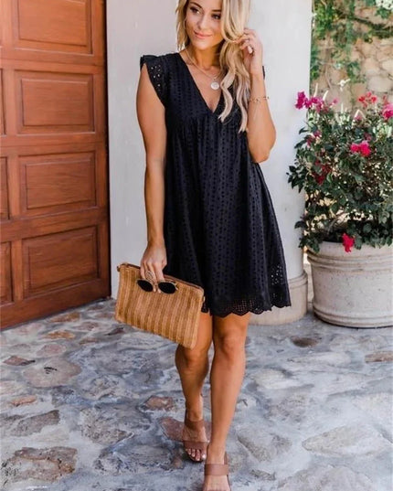 Divine™ | Luxury Lace Romper Dress Black Dresses