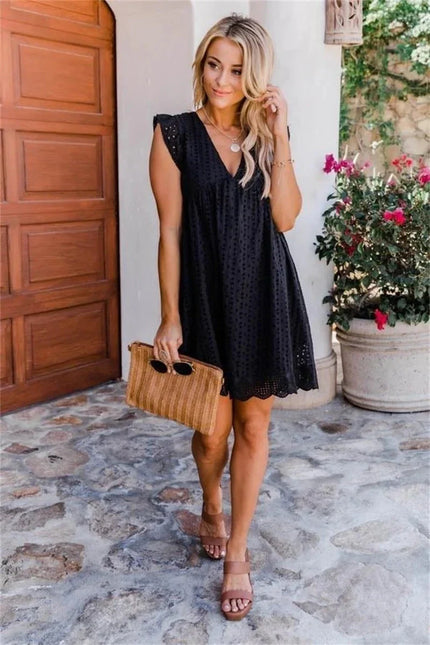 Divine™ | Luxury Lace Romper Dress Black Dresses