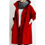 Laura | Waterproof windbreaker with hood Red